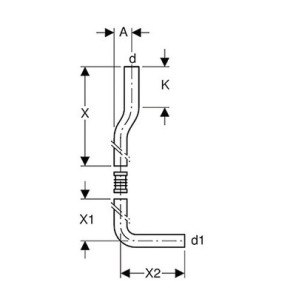 Flush bend- GEBERIT - 118.100.11.1