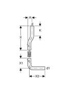 Flush bend- GEBERIT - 118.100.11.1