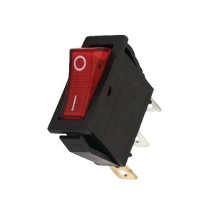 Red light switch 0/1 15A 3XFASTON- DIFF - 150642