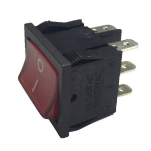 Red light switch 0/1 6A 6XFASTON- DIFF - 150645