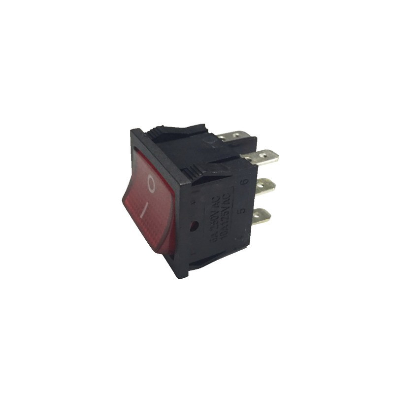 Red light switch 0/1 6A 6XFASTON- DIFF - 150645