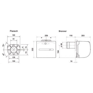MILLENIUM 40G3R bio fuel oil burner with heater- RIELLO - 20181380