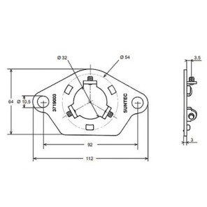Flange of adaptation (3719003)- SUNTEC - 3719003