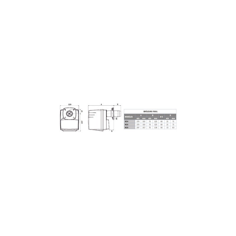 Burner NC6 H101A 40 - 55kw- CUENOD - 3832024