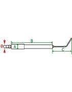 Flame sensing probe GS38/4/58- DIFF pour De Dietrich Chappée - S58254428
