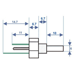 NTC probe- DIFF pour Baxi-Roca - 122155310  - (X2)