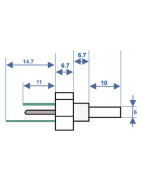 NTC probe- DIFF pour Baxi-Roca - 122155310  - (X2)