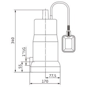 Submersible pump INITIAL DRAIN 10-7- WILO - 4168021