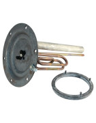 Heating element 1600W with flange and anode- DIFF pour De Dietrich Chappée - 97863564