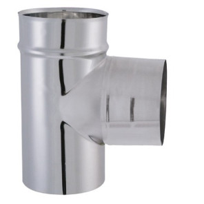 90° T-joint stainless steel Ø125mm- ISOTIP JONCOUX - 032912