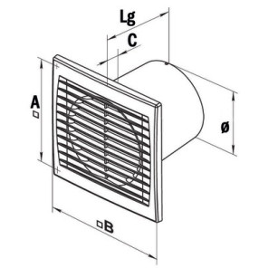 Wall/ceiling ventilator Styleco 100K- NATHER - 549009