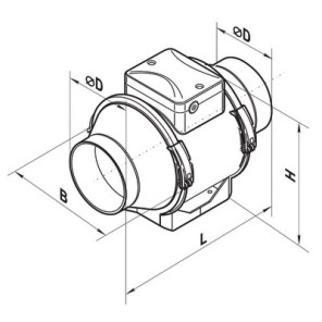 Ventilator for long conduits TT Expert 100- NATHER - 999209