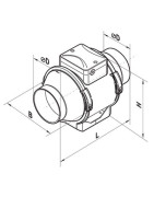 Ventilator for long conduits TT Expert 100- NATHER - 999209