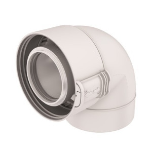 White PPTL/PVC 87° elbow- UBBINK - 229520
