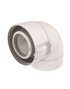 White PPTL/PVC 87° elbow- UBBINK - 229520