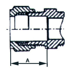 Fitting olive straight f3/8 x tube 8mm- DIFF - 601607  - (X2)