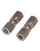 Fitting with ring straight tube 6mm x tube 6mm- DIFF - 602866  - (X2)