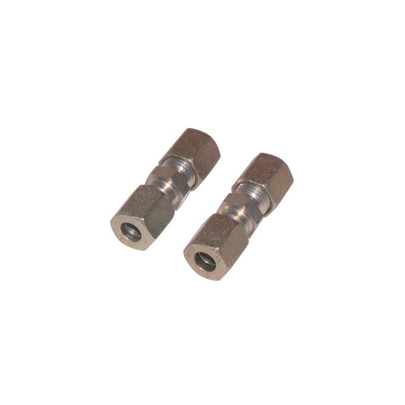 Fitting with ring straight tube 8mm x tube 8mm- DIFF - 602867  - (X2)