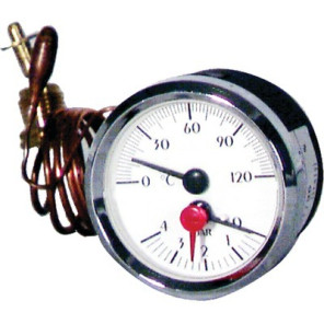 Manothermomete dial, 0 120°c 0 6bars ø58mm 1500- DIFF - 606017