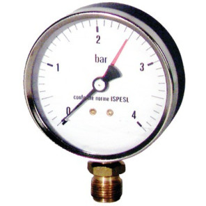 Water steam manometer 0 4 bars Ø80mm m3/8"- DIFF - 606120