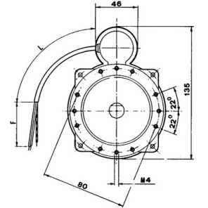 Adaptation flange for motor nema 2/n2/f4- DIFF pour De Dietrich Chappée - S50036914