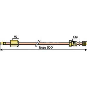 Thermocouple extension (lgth 600mm -fitting M9 x F9)- SIT - 0 218 101