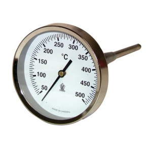 Round smoke thermometer 50 to 500°c Ø80mm probe 30- DIFF - 902240