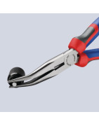 Snipe nose side cutting pliers (Stork beak pliers) with 40° angle tips- KNIPEX - 26 22 200