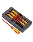 Set of 6 1000V voltage flat/PHILLIPS screwdrivers- KNIPEX - 00 20 12 V01 Set of 6 1000V voltage flat/PHILLIPS screwdrivers- KNIPEX - 00 20 12 V01