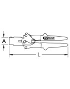 Pince pour cheville à expansion,230mm- KS TOOLS - 150.9580