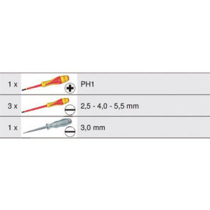 Jeu de 5 tournevis isolés ULTIMATE- KS TOOLS - 922.6217