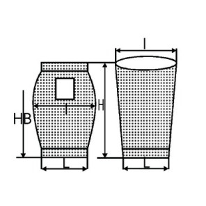 Vacuum cleaner bag h 400- DIFF - 904100  - (X10)