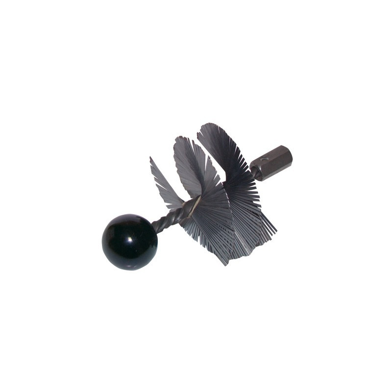Steel round roller brush with ball Ø 100mm- DIFF - 904290