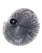 Hérisson steel round roller brush with ball Ø250mm- DIFF - 904293