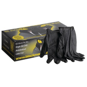 Black mamba gloves size 8/9 (box of 100- BLACK MAMBA - BLACKMAMBALT8/9  - (X100)