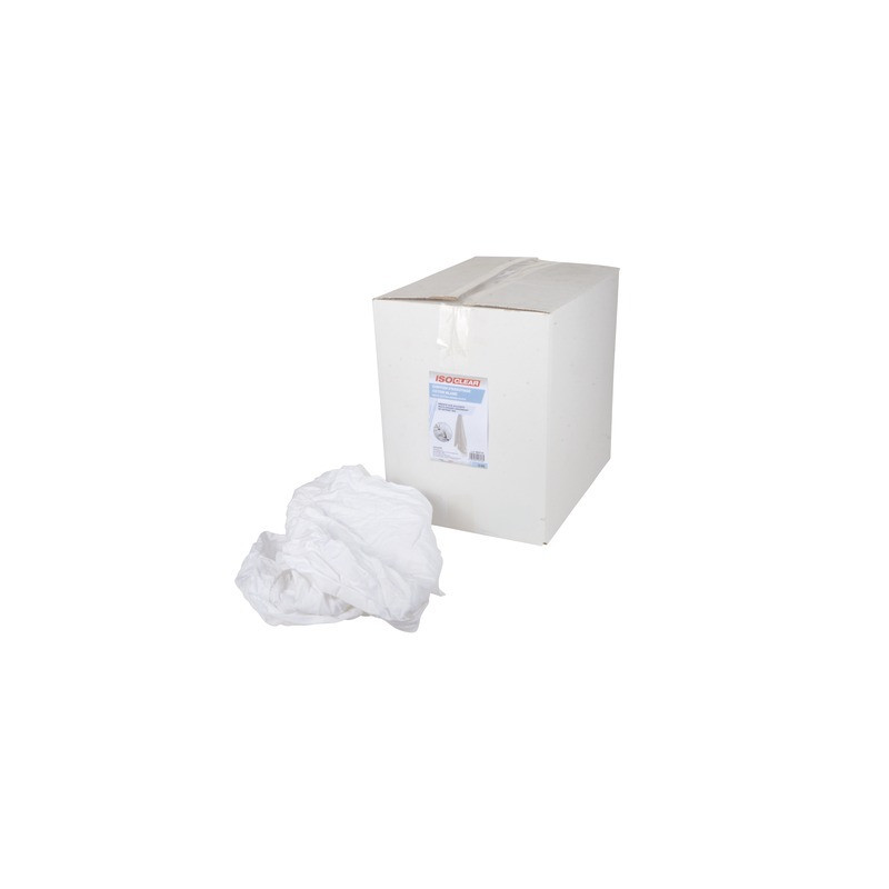 Box of white cotton cleaning cloths 10kg- ISOCLEAR - 904716