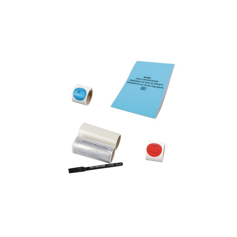Roll of 100 blue regulation labels blowb- DIFF - 905175