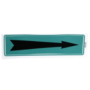 Supple adhesive label arrow with green background- DIFF - 907086  - (X10)