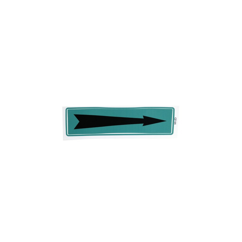 Supple adhesive label arrow with green background- DIFF - 907086  - (X10)
