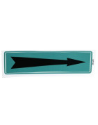 Supple adhesive label arrow with green background- DIFF - 907086  - (X10)