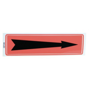 Supple adhesive label arrow with red background- DIFF - 907087  - (X10)
