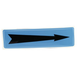 Supple adhesive label arrow with blue background- DIFF - 907089  - (X10)