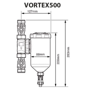 Vortex300 filter 22mm- SENTINEL - ELIMV250-DRA3\4M-B-EXP