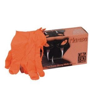 Black mamba gloves size 8/9 orange- BLACK MAMBA - BLACKMAMBA ORANGE TL  - (X100)