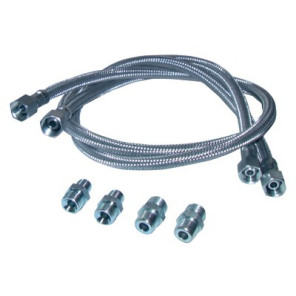 Hose fuel 2 x straight hose 1000mm with 4 fittings- DIFF - 909904  - (X2)