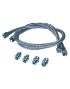 Hose fuel 2 x straight hose 1000mm with 4 fittings- DIFF - 909904  - (X2)