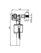 Robinet flotteur compact M3/8" latéral NF- ROI - 98940