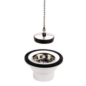 Stainless steel sink drain with plug- VALENTIN - 705100 000 00