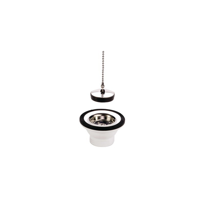 Stainless steel sink drain with plug- VALENTIN - 705100 000 00