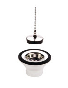 Stainless steel sink drain with plug- VALENTIN - 705100 000 00